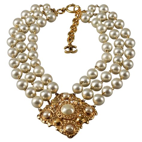 multi strand chanel necklace|Chanel Multi Strand Pearl Necklace .